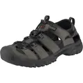 Sandale KEEN "TARGHEE III S", Gr. 43, grau (grau, schwarz), Leder, sportlich, Schuhe