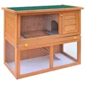 vidaXL Kleintierstall, Kaninchenstall Kleintierhaus Hasenstall 1 Tür Holz