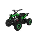 Elektro-Kinderquad Reneblade, Mini-Quad mit 1000 Watt, Federung, Scheibenbremsen, drosselbar, LEDs (Classic, Schwarz/Grün)