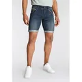 Bruno Banani Jeansshorts (Set, 2-tlg., mit Band) bequemer Sitz, gerade Beinform, mit praktischen Taschen blau 32