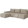 MIRJAN24 Ecksofa Bestii, mit Schlaffunktion und Bettkasten, L-Form Sofa (Velo 623, Ecksofa: Links) - Braun