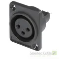 HICON XLR 3-pol Einbaubuchse male Kunststoff TYPE D kompatibel | HI-X3DF-P