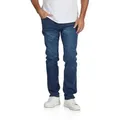 DENIMFY Straight-Jeans Herren Jeanshose DFMiro Straight Fit Jeanshose mit Stretch blau 36W / 34L