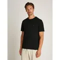 Tommy Hilfiger T-Shirt ESSENTIAL REGULAR FIT SOLID mit Stickerei unifarben, casual, Baumwolle, Rundhals schwarz S (46)
