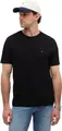 Tommy Hilfiger Herren T-Shirts Kurzarm Essential Regular Fit Rundhalsausschnitt, Schwarz (Black), S