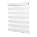Ventanara Doppelrollo Weiss Matt Duorollo mit Kassette - Rolljalousie in verschiedenen Gren (160 x 160 cm, Weiss/Kassette Matt)