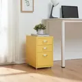 Rollcontainer Kökar mit 3 Schubladen 48x28x41 cm Gelb [en.casa]
