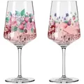 Ritzenhoff Gläserset Sommersonett, Grün, Rosa, Pink, Transparent, Glas, 2-teilig, 544 ml, 22.5 cm, Made in Germany, FSC Mix, Essen & Trinken, Gläser, Gläser-Sets