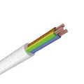 WITTKOWARE H05V2V2-F PVC Schlauchleitung wärmebeständig, 3G1,0mm², weiß, Kabellänge 10m