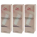 Wella Shinefinity Glaze Cool 3 x 60 ml 08/98 Silver Pearl Tönung Set