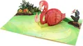 Flamingo 3D Pop-Up Karte, Thank You Geburtstagskarte, Natur & Vogel Geschenke