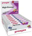 Sponser High Energy Bar Box 30 Riegel 45g Berry
