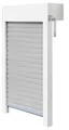 Schellenberg 39063 Aufsatzrollladen-Set für Fenster, Rollladensystem Mini, PVC, 120 x 120 cm, weiß/grau, kürzbar in Höhe, Breite, inkl. EPS-Dämmung und Zubehör für die Selbstmontage