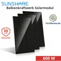 600W Balkon Solaranlage Set – 3x Sunshare RAY 200W PV Module