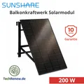 Sunshare RAY 200W Balkon Solarmodul inkl. Geländer Halterung N-TOPCon