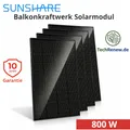800W Balkonkraftwerk Solarmodule Set – 4x Sunshare RAY 200W Solar Panel