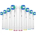 REDTRON Ersatzbürstenköpfe für Oral B, 8 Pack elektrische Zahnbürstenköpfe für Oral B Braun, Classic Precision Clean Bürstenköpfe Fit Professional Care, Vitality Pro Smart Genius Series und mehr,Weiß
