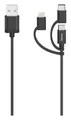 Hama 200617 0,48 Gbit/s USB A auf USB C/Micro USB A/Lightning Männlich 0,75 m 