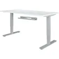 KADIMA DESIGN Kabelkanal Schreibtisch 80x7x13 cm Untertisch Kabelführung silber, Kabelmanagement Kabelwanne Pulverbeschichtet, Kabelschacht waagrecht