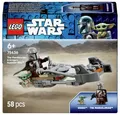 LEGO® LEGO® STAR WARS™ Der Mandalorianer und Grogu auf ihrem Speeder Bike™ Konstruktionsspielsteine