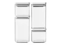 brabantia Vorratsdosen-Set 2x 0,7/2x 1,6 l transparent, grau 12 25 69