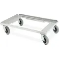 Flüsterroller Edelstahl Transportroller, geräuscharm, für Behälter 600 x 400 mm/Eurokästen/Bäckerkörbe