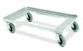 "Flüsterroller" Edelstahl Transportroller, geräuscharm, für 600x400 mm Behälter