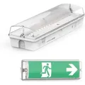 ENOVALITE LED Fluchtwegleuchte Notleuchte mit 3h Notsromakku TEST Funktion IP65 Notbeleuchtung Wandmontage