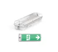 ENOVALITE LED Arbeitsleuchte LED-Fluchtwegleuchte, Notausgang mit Notstrom, TEST-Funktion, IP65, LED fest integriert, Tageslichtweiß, Fluchtwegleuchte, Notleuchte, Fluchtweg, Notbeleuchtung, Notfallakku