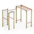 Wickey Fitnessgerät - Fit Base 820 - Outdoor Fitnessstudio, Gym für Zuhause, Klettern und Sport für Jugendliche und Erwachsene im Garten mit Klimmzugstange