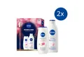 Nivea Pflege-Geschenkset NIVEA Rosenliebe 2 x Geschenkset Duschgel 250 ml und Bodylotion 400ml Set, 4-tlg.