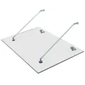 HOMCOM Vordach, transparent, Glas
