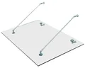 HOMCOM Glasvordach Haustür Vordach Türvordach Edelstahl ESG 150 x 90 cm