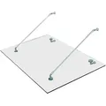 Homcom - Vordach Glasvordach Türvordach, Gehärtetem Glas, 304 Edelstahl Klarglas 150 X 90 Cm