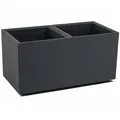 ONDIS24 Pflanzkübel Caro Beton Optik Blumenkübel mit Rollen aus Kunststoff 100% Recycled, frostsicher und UV-beständig silberfarben 72 l | 78 cm x 39.4 cm x 39 cm