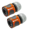 2x Gardena Kupplung Schlauchverbinder 13mm 1/2 Zoll Adapter Wasserschlauch #23