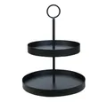 Grafelstein Etagere Etagere LENJA schwarz aus Metall modernes Design 2-stöckige Metalletag