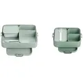 Mepal 2-tlg Bento-Lunchboxen Set Klein/Groß Take A – Brotdose mit Fächern, geeignet für bis zu 4 BZW. 8 Butterbrote, TPE/pp/abs, 0 mm Nordic Sage