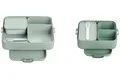 Mepal Lunchbox 2-tlg Bento-Lunchboxen Set Klein/Groß für 4-8 Butterbrote, TPE/PP/ABS, Nordic Sage, mit Fächern