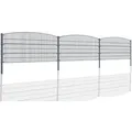 Gartenzaun Mattenzaun Doppelstabmattenzaun Anthrazit Grau Rund 1,60 m x 20 m