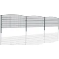 Gartenzaun Mattenzaun Doppelstabmattenzaun Anthrazit Grau Rund