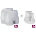 suprima Hüftschutz Hüftschutz Set1 2x Slip1490 + 1x 2007 (Set, 1-tlg), hoher Tragekomfort, herausnehmbare Protektoren weiß XXL