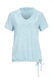 T-Shirt "Lilleo WMN TSHRT F", Gestreiftes, schnelltrocknendes Funktionsshirt mit verstellbarem Saum, Gr. 46, blau
