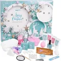 BRUBAKER Cosmetics Beauty Adventskalender 24 x Körperpflege Produkte & Spa Accessoires - der XXL Wellness Weihnachtskalender für Frauen und Mädc... - Hellblau