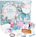 BRUBAKER Cosmetics Beauty Adventskalender 2024 - der XXL Wellness Weihnachtskalender für Frauen und Mädchen - 24 x Körperpflege Produkte & Spa Accessoires - Mint Blau