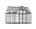 Canopia by Palram Gewächshaus gross Victory Orangery Treibhaus 365x305 cm Aluminium Grau Tomatenhaus Polycarbonatplatten UV-beständig