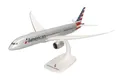 Herpa Snap-Fit Modellflugzeug American Airlines Boeing 787-9 Dreamliner, Miniatur im Maßstab 1:200, Sammlerstück, Modell mit Standfuß, Kunststoff, Farbig