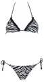 Shiwi Damen Triangel Bikini Zebraprint Schwarz 38 X3800