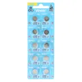 10 Stück Knopfzellen AG9, L936, SR936, SR45, 394, 524, RW33 Alkaline Batterie