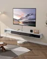 VEVOR TV Schrank mit Kabelloch Hängender Fernsehschrank Wandmontage Weiß 180cm